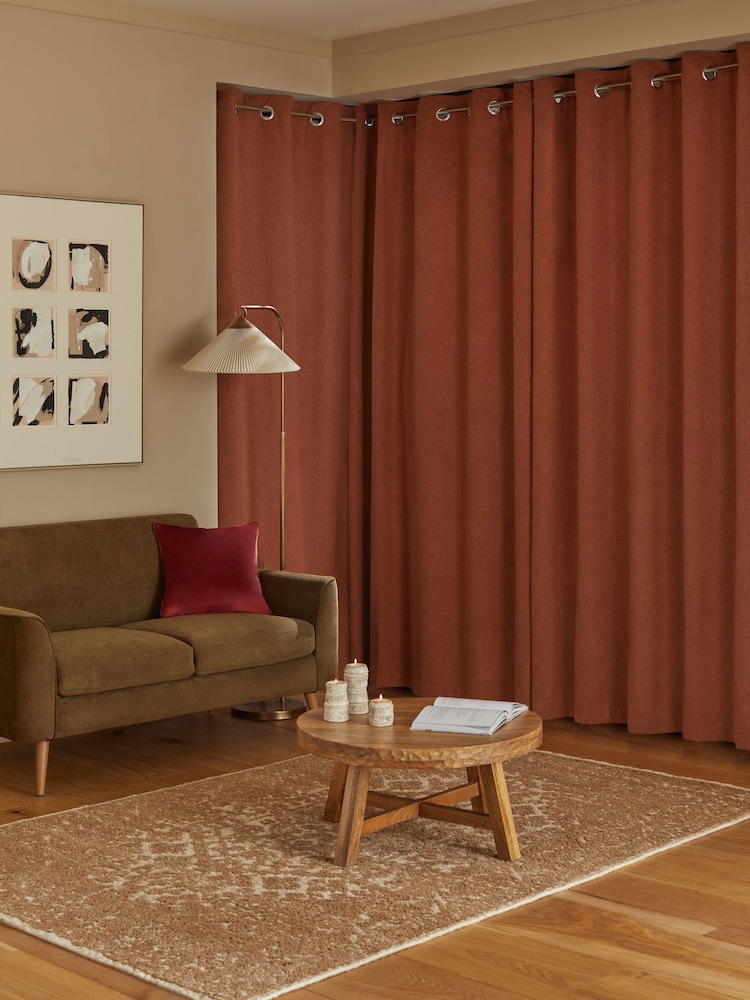 Cortinas com ilhós escovados - Imagem 2 de 5