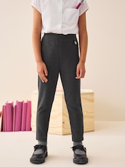 Grey Pull-On Cotton Rich Stretch School Trousers (3-16yrs) - Image 1 of 7