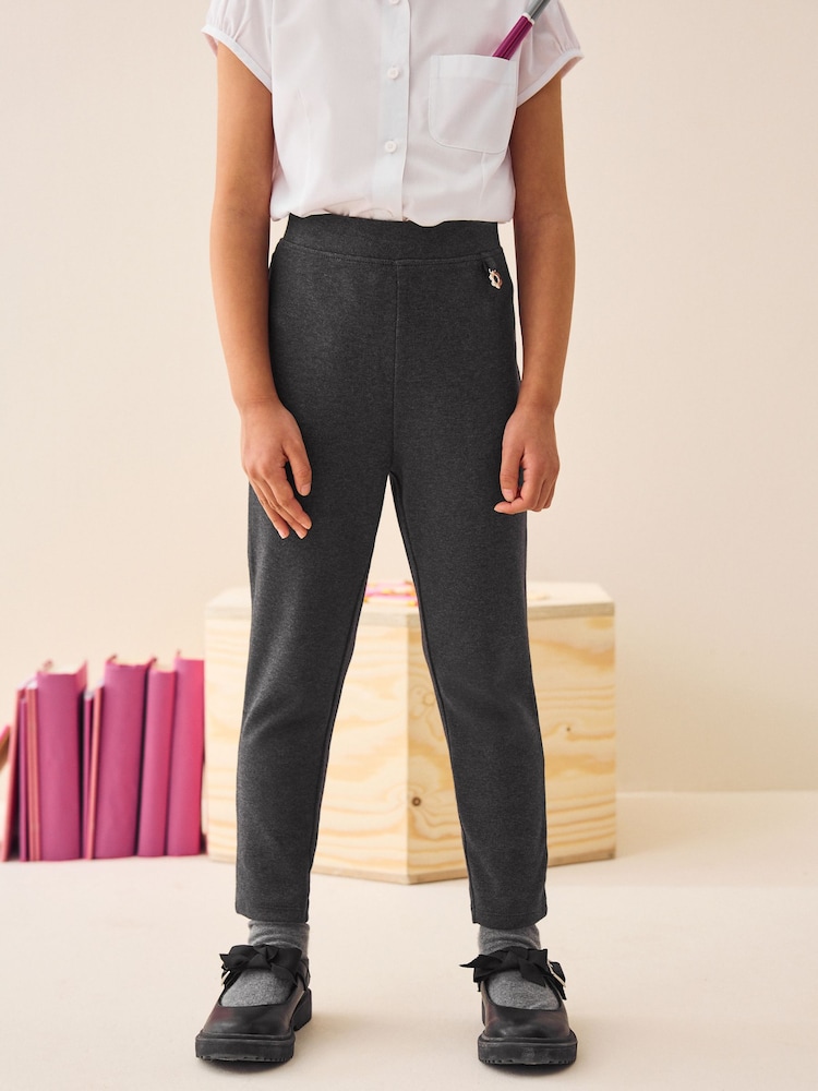 Grey Pull-On Cotton Rich Stretch School Trousers (3-16yrs) - Image 1 of 7