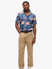 Superdry Wisteria Blue Short Sleeve Hawaiian Printed Shirt - Image 6 of 6