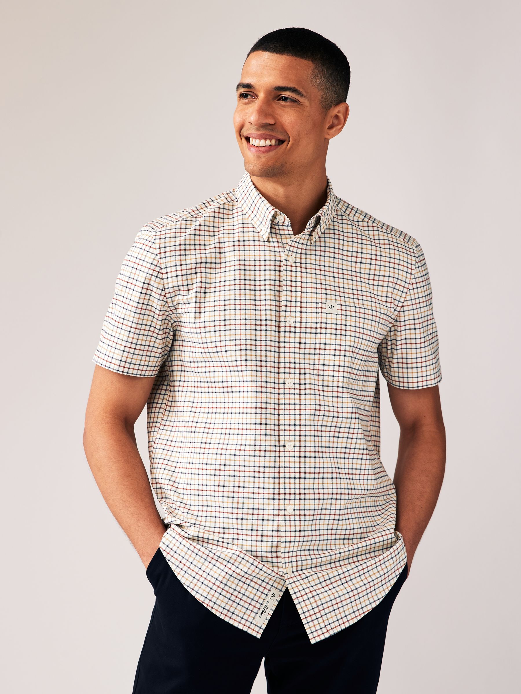 【BAON】[unisex] Helka check over short sleeve shirt Oversize check short sleeve shirt - Men | Bershka