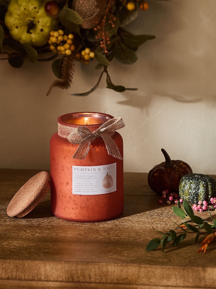 Orange Pumpkin And Maple Scented Jar Candle - Image 1 of 4