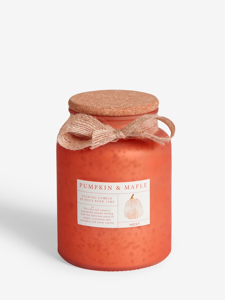 Orange Pumpkin And Maple Scented Jar Candle - Image 4 of 4