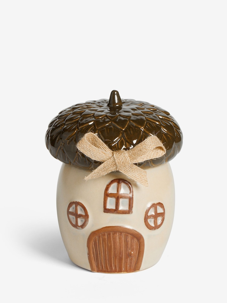 Brown Oakmoss Scented Acorn Candle - Image 3 of 3
