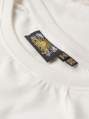 Superdry White 90'S Lace Trim T-Shirt - Image 9 of 9