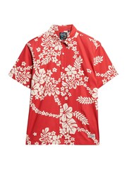 Superdry Red 100% Cotton Short Sleeve Hawaiian Printed Shirt - Image 7 of 16