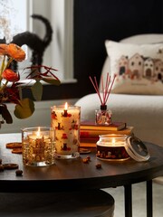 Orange/Black Pumpkin Spice Fragranced Light Up Candle - Image 2 of 3