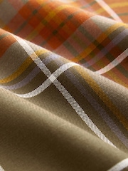 Khaki Green Stretch Oxford Check Short Sleeve Shirt - Image 7 of 8