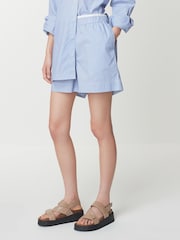 Blue/White Oversized Boy Striped Shorts - Image 4 of 7