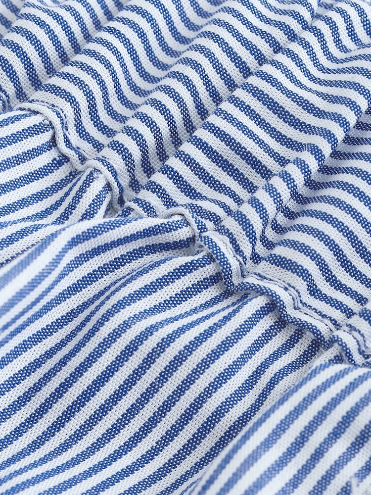 Blue/White Oversized Boy Striped Shorts - Image 7 of 7