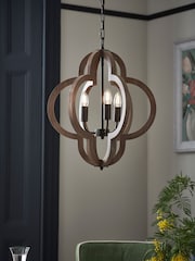 Nina Campbell Wood Herland Pendant Light - Image 1 of 5