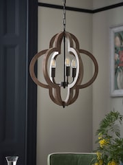 Nina Campbell Wood Herland Pendant Light - Image 2 of 5