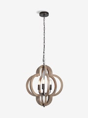 Nina Campbell Wood Herland Pendant Light - Image 5 of 5