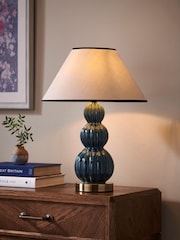 Nina Campbell Blue Evelyn Medium Table Lamp - Image 1 of 5