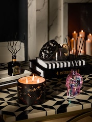 Black Pumpkin Spice Fragranced 3 Wick Light Up Candle - Image 2 of 3
