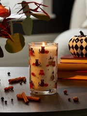 Orange/Black Pumpkin Spice Fragranced Pillar Candle - Image 1 of 1