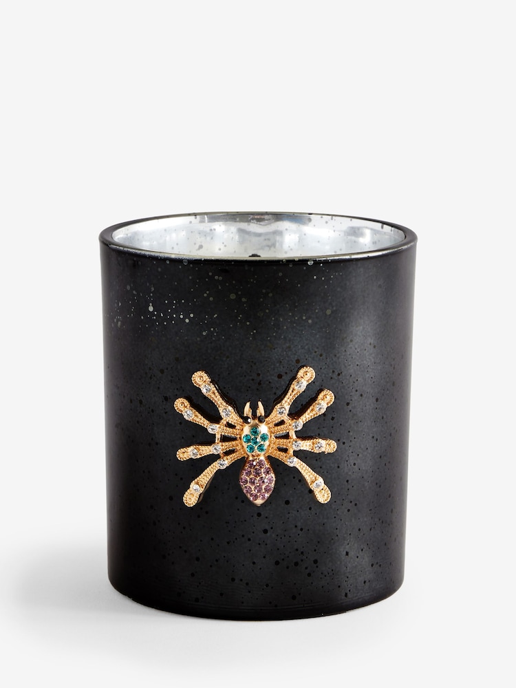 Black Dark Orchid And Patchouli Fragranced Spider Emblem Candle - Image 3 of 3