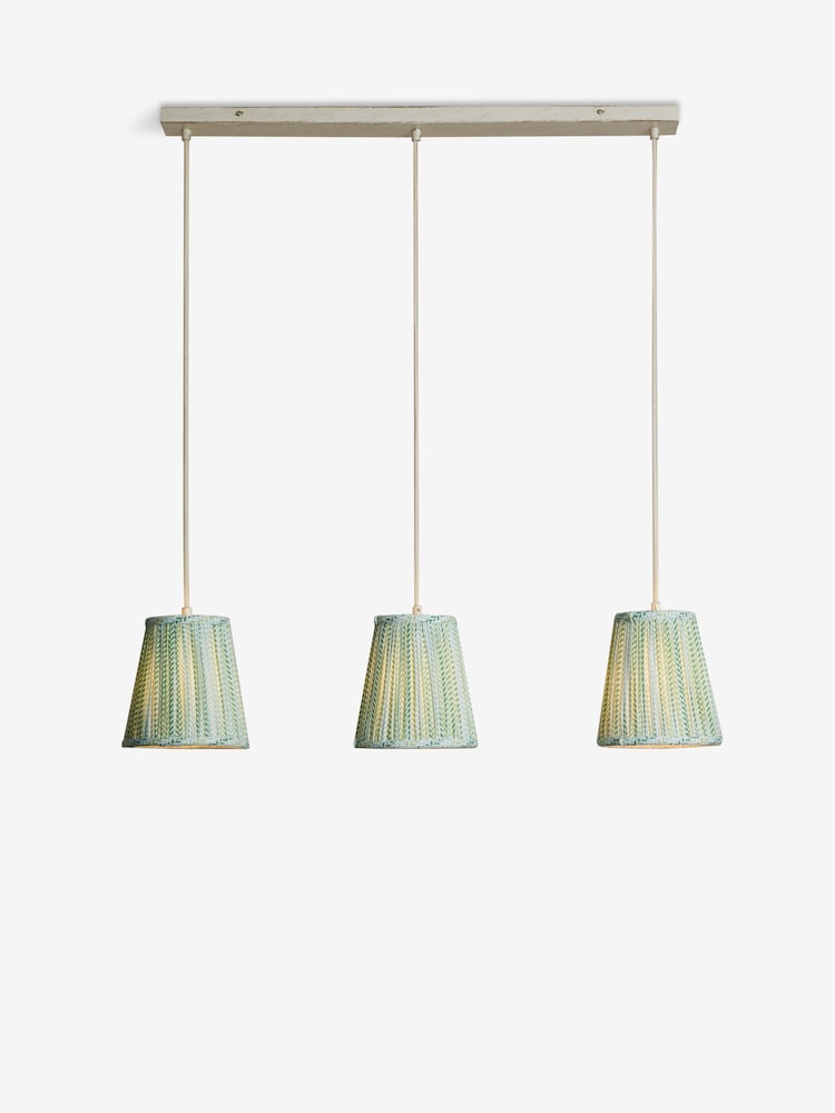 Nina Campbell Green/White Larch Diner Pendant - Image 5 of 5