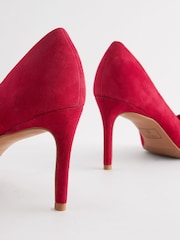 Red Forever Comfort® Leather Bow Mid Court Shoes - Image 5 of 7
