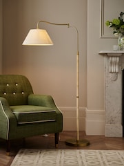 Nina Campbell White/Gold Sagano Floor Lamp - Image 1 of 6