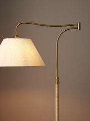 Nina Campbell White/Gold Sagano Floor Lamp - Image 4 of 6