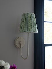 Nina Campbell Green/White Larch Wall Light - Image 1 of 5