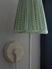 Nina Campbell Green/White Larch Wall Light - Image 3 of 5