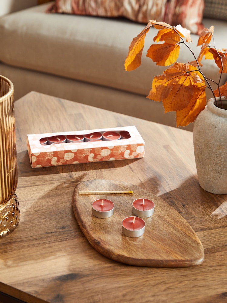 Orange 24 Pack Pumpkin and Maple Scented Tealights - Image 2 of 4