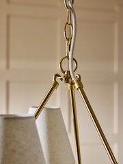 Nina Campbell Brass Sagano Chandeilier Ceiling Light - Image 4 of 5