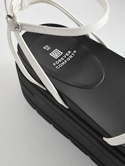 White Regular/Wide Fit Chunky Strappy Flatform Sandals - Image 3 of 6
