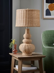 Nina Campbell Natural Liana Rattan Table Lamp - Image 2 of 5