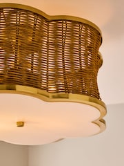 Nina Campbell Natural Fleur Flush Ceiling Light - Image 3 of 4