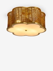 Nina Campbell Natural Fleur Flush Ceiling Light - Image 4 of 4