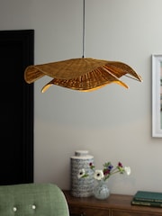Nina Campbell Natural Velero Rattan Pendant Light - Image 1 of 6