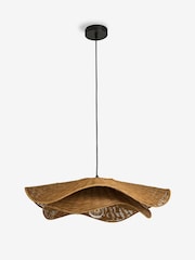 Nina Campbell Natural Velero Rattan Pendant Light - Image 3 of 6