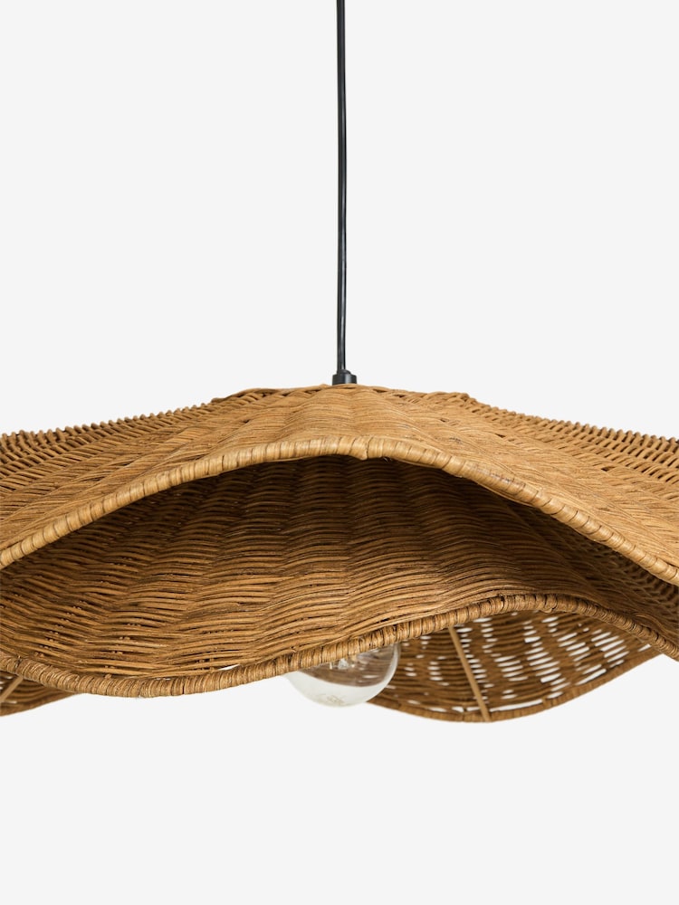 Nina Campbell Natural Velero Rattan Pendant Light - Image 4 of 6