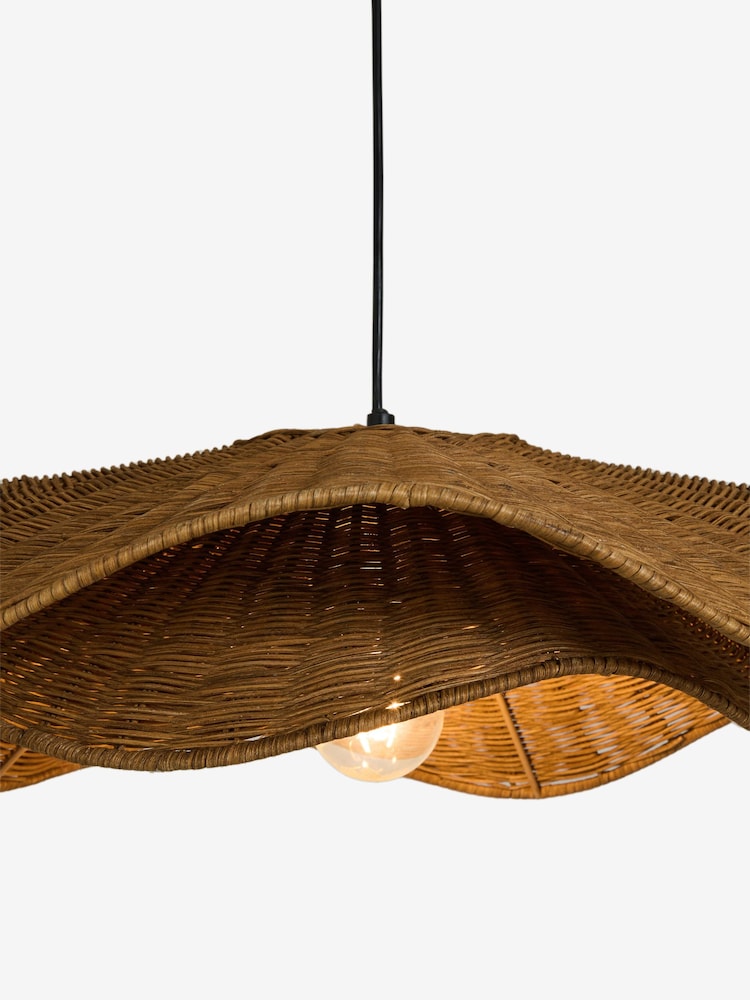 Nina Campbell Natural Velero Rattan Pendant Light - Image 5 of 6