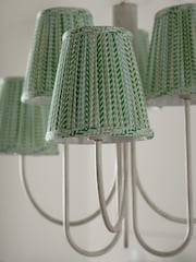 Nina Campbell Green/White Larch Chandelier - Image 4 of 5