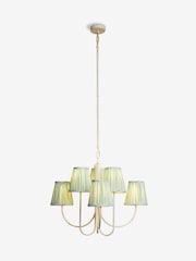 Nina Campbell Green/White Larch Chandelier - Image 5 of 5