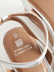 Silber - Forever Comfort® Keilabsatzschuhe mit zwei Riemen - Bild 4 von 4