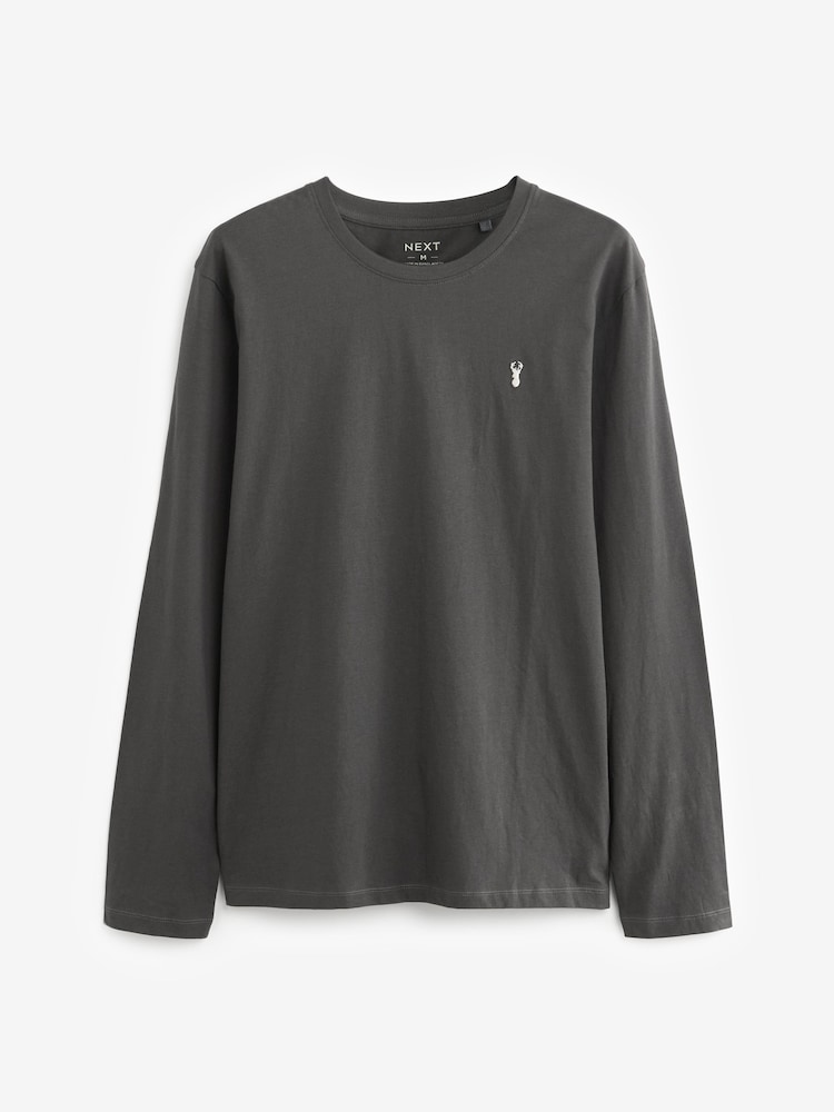 Noir/Gris - Lot de 2 pyjamas manches longues en 100% coton à poignets - Image 12 of 16