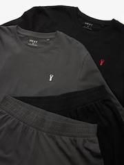 Noir/Gris - Lot de 2 pyjamas manches longues en 100% coton à poignets - Image 16 de 16