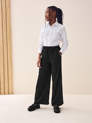 Black Pull-On Crepe Wide Leg Trousers (9-18yrs) - Image 3 of 6