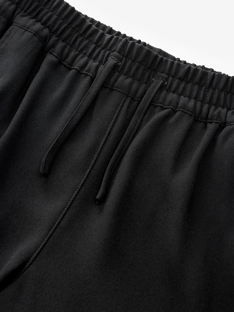 Black Pull-On Crepe Wide Leg Trousers (9-18yrs) - Image 8 of 8