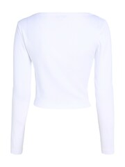 Calvin Klein White Woven Label Cardigan - Image 5 of 6