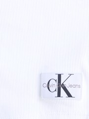 Calvin Klein White Woven Label Cardigan - Image 6 of 6