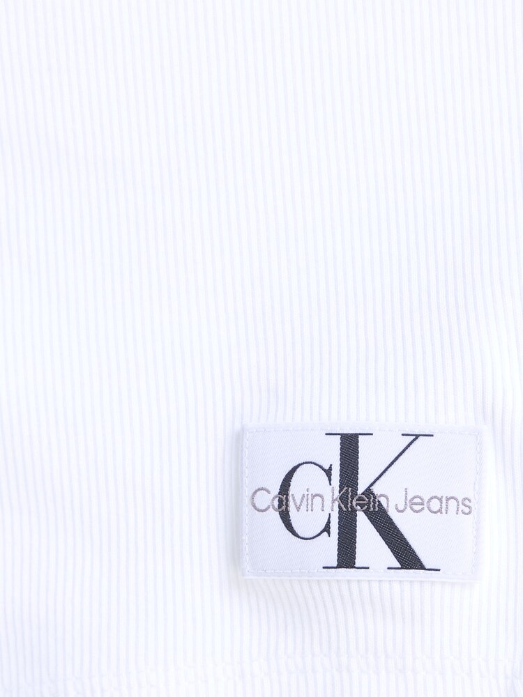 Calvin Klein White Woven Label Cardigan - Image 6 of 6