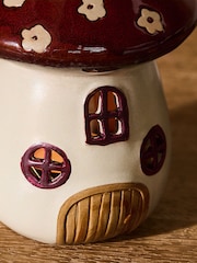 Red Toadstool House Burner Set with 6 Pumpkin and Maple Scented Wax Melts - Image 3 of 3