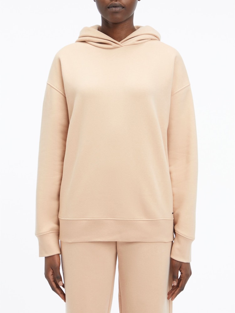Calvin Klein Brown Relaxed Fleece Hoodie - Image 1 of 5 Calvin Klein Brown Relaxed Fleece Hoodie - Image 1 of 5