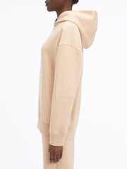 Calvin Klein Brown Relaxed Fleece Hoodie - Image 3 of 5